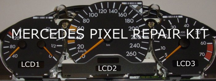 Mercedes C E Class w202 w210 LCD pixel repair ribbons